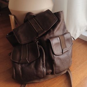 L. L. Bean leather backpack